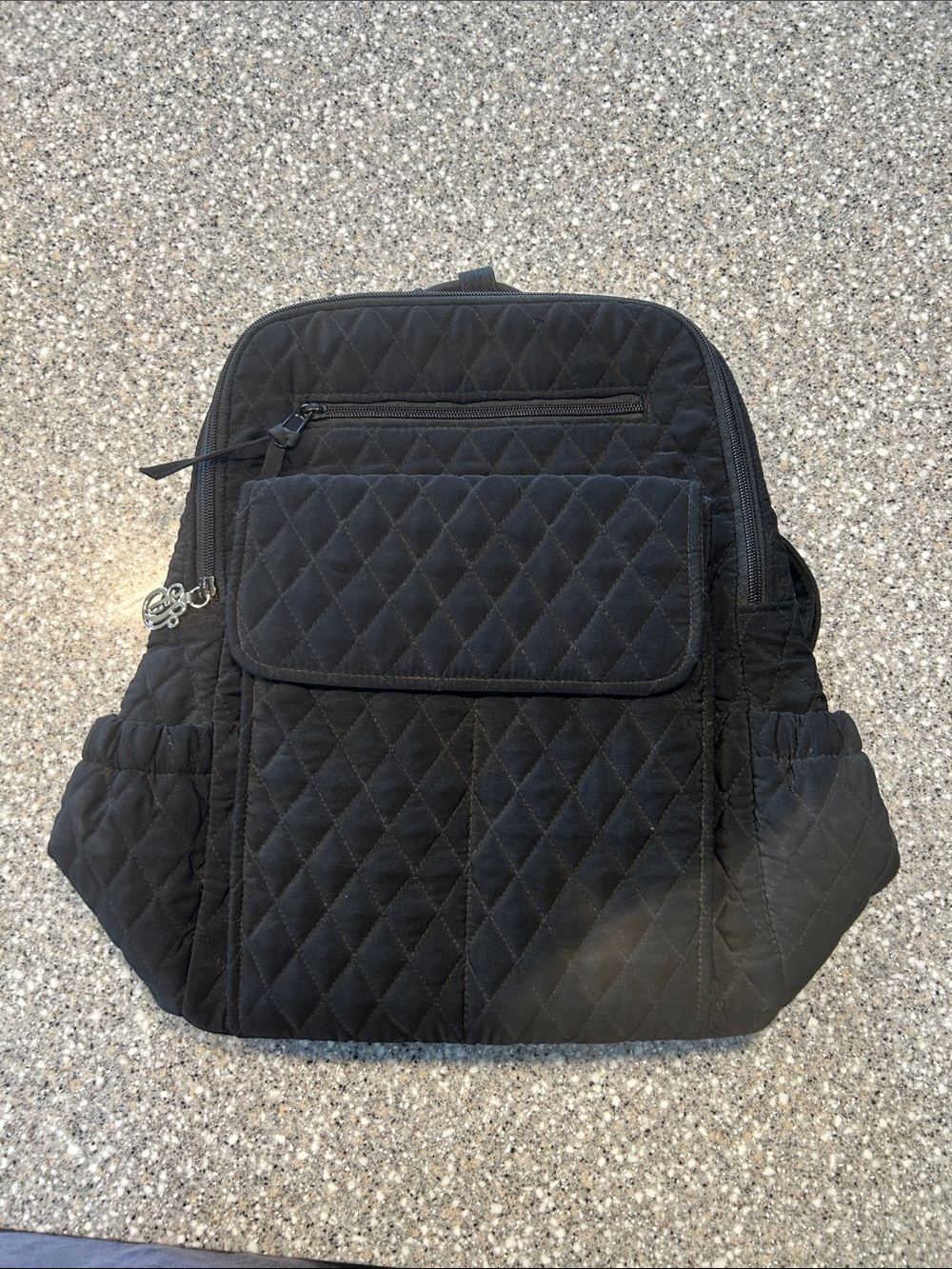 Vera Bradley Black Quilted Interior Backpack